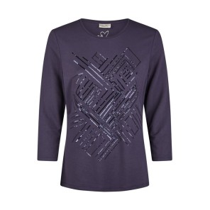 Barbara Lebek shirt glitter Marine